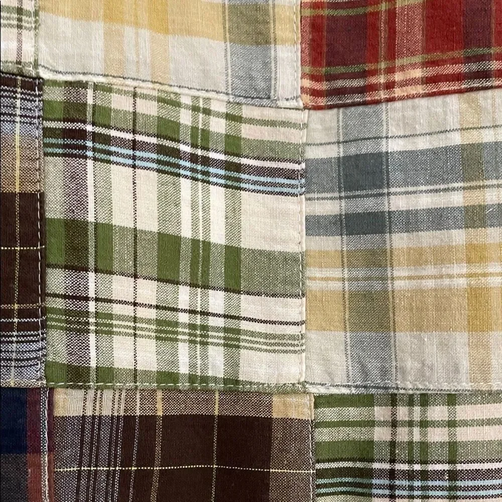 Cambridge Dry Goods VTG Madras Patchwork Plaid Cropped Jacket Womens Size Small - Picture 11 of 12
